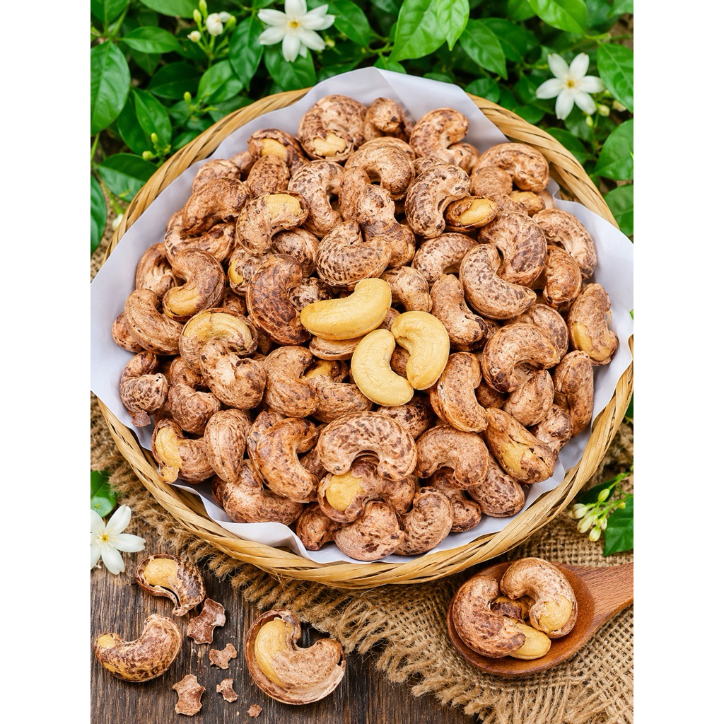 Hạt Điều Sẻ Rang Muối (điều xưa) Bình Phước hủ 500gr cả hủ