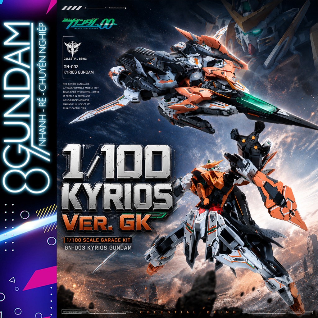 [CÓ SẴN] Mô Hình Lắp Ráp MG Awakened KYRIOS ver. GK - Hallelujah (tặng kèm base, decal nước & LED)