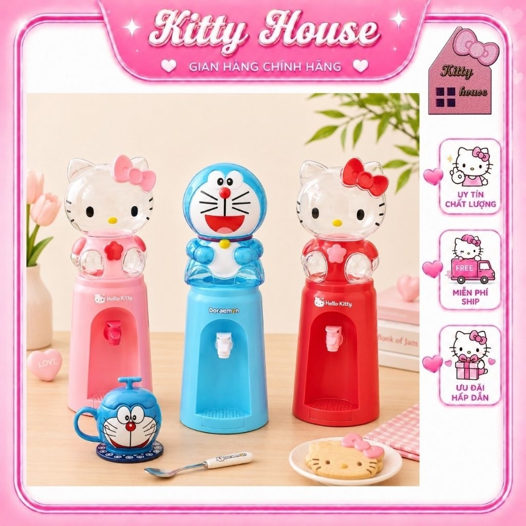 🌻 BÌNH NƯỚC 2L KITTY DORAEMON🎀 KITTY HOUSE