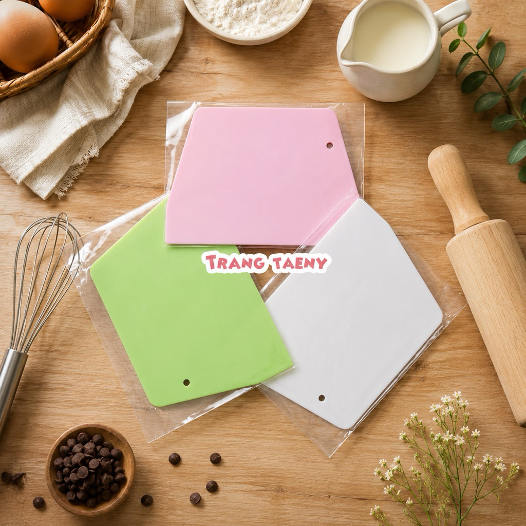 Miếng chà láng + cắt + vét bột