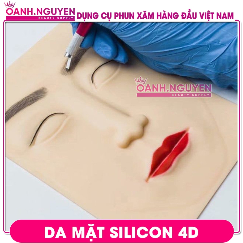 [Combo 10 Tấm] Da Mặt Silicon 4D Loại Đẹp / Da Tập Phun Xăm Mày Môi Mí