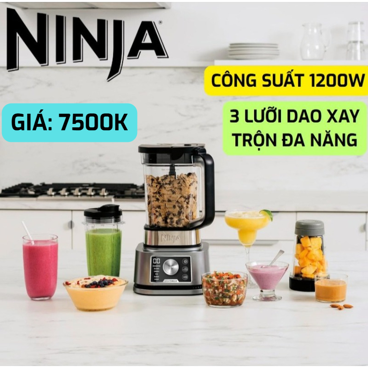 [HÀNG MỸ] MÁY XAY ĐA NĂNG NINJA FOODI 3 IN 1 1200W