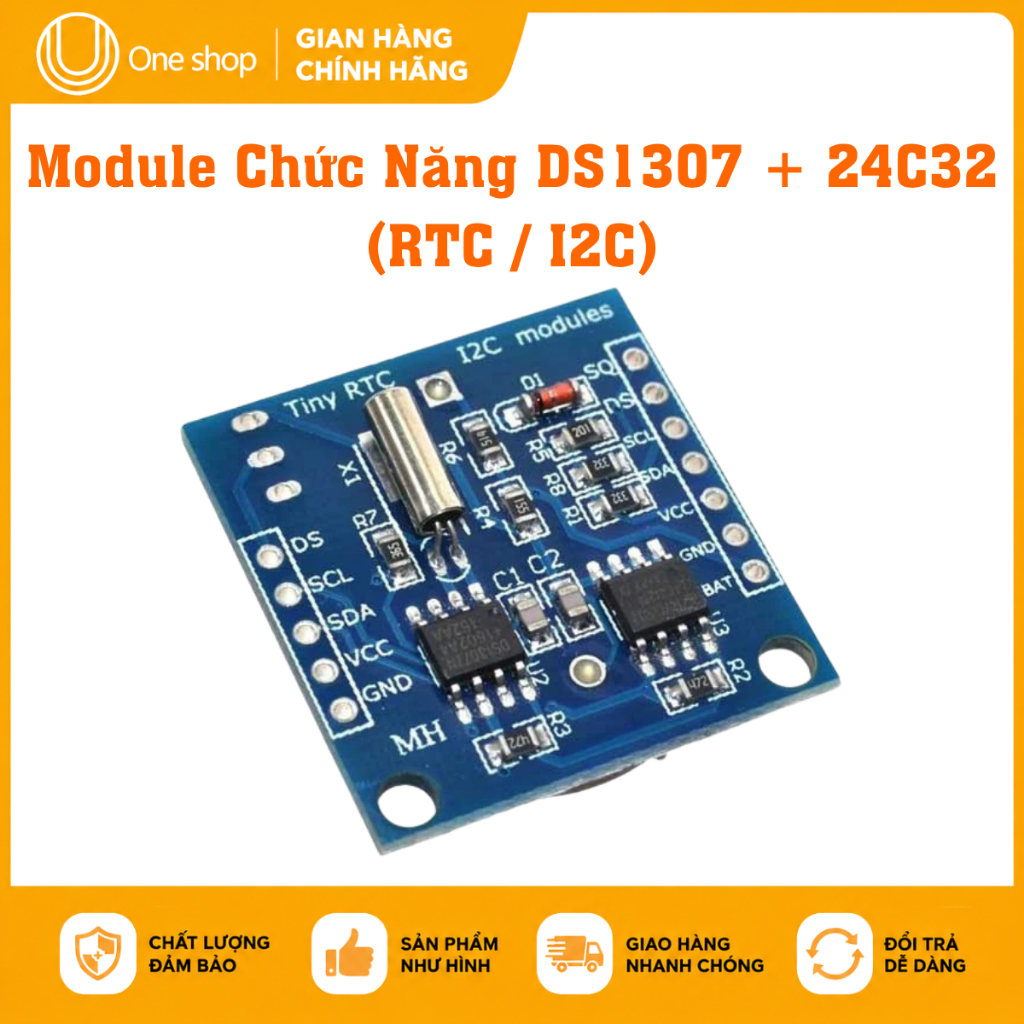 Module Chức Năng DS1307 + 24C32 (RTC / I2C)