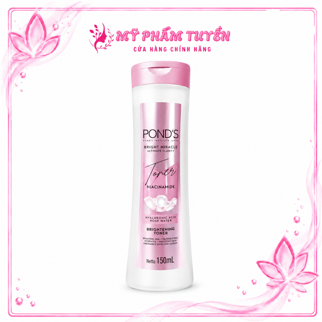 Nước Hoa Hồng Làm Sáng Da Pond's Bright Miracle Tone 150ml