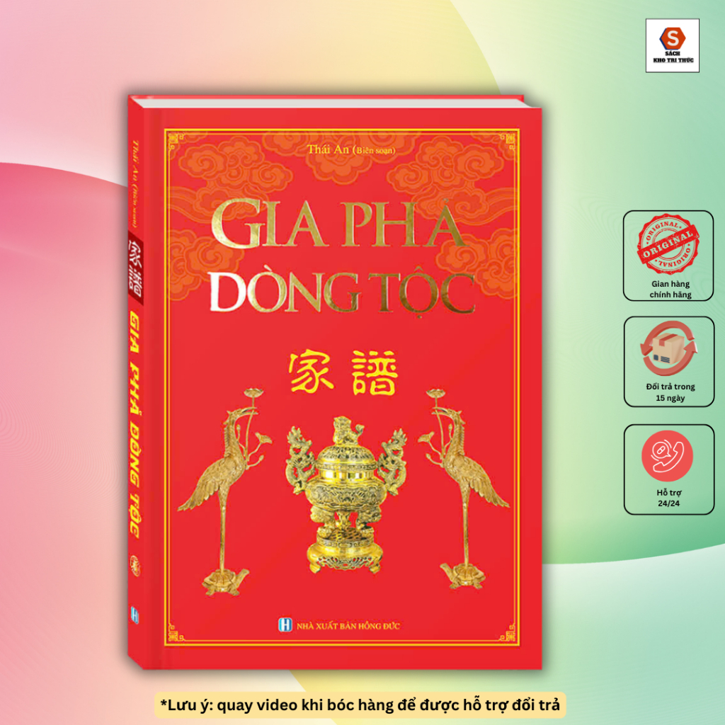 Sách - Gia phả dòng tộc (bìa cứng)(ghi chú về cội nguồn)