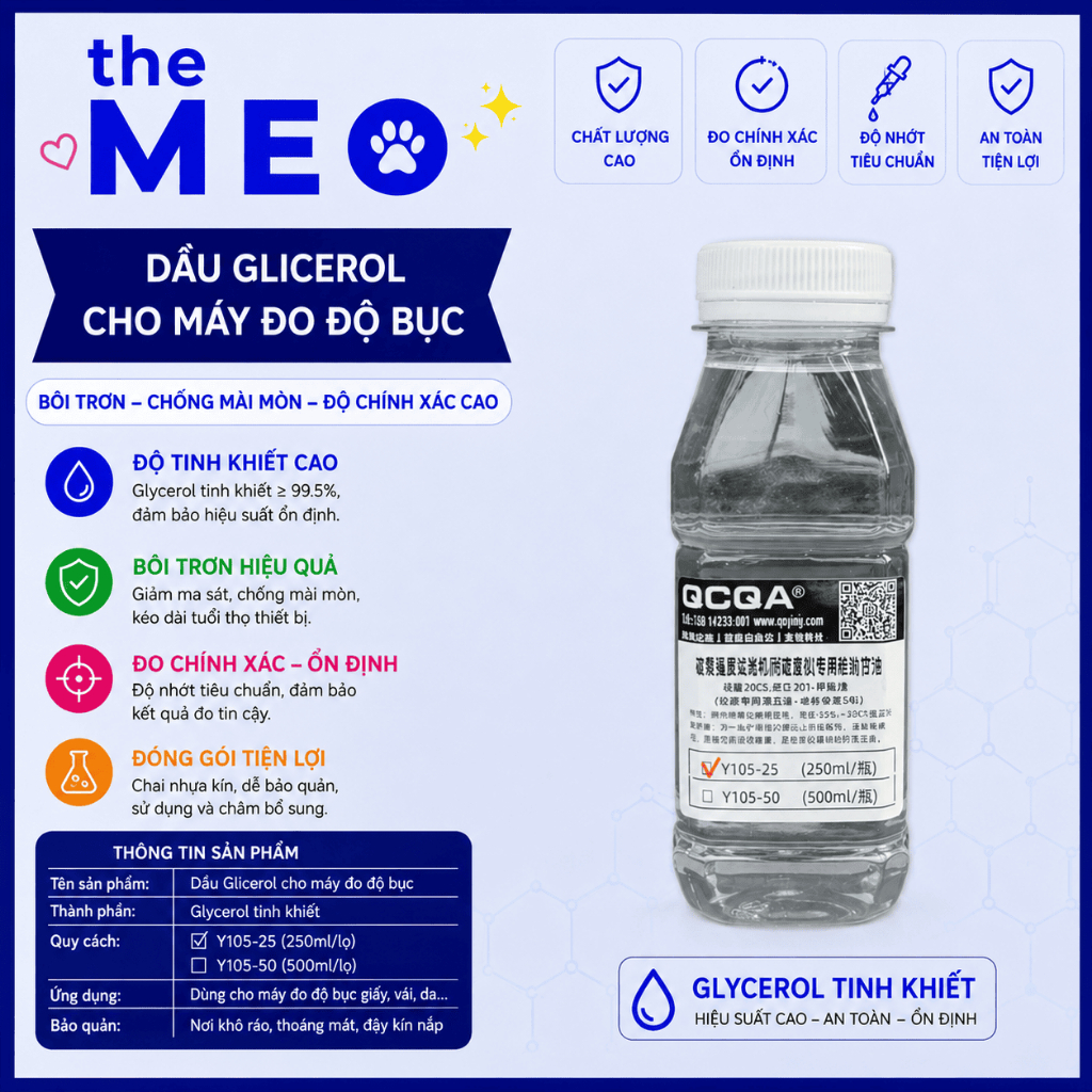 Dầu Glicerol cho máy đo độ bục