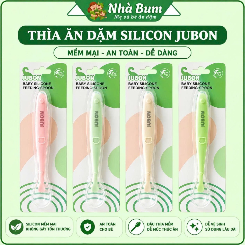 Thìa Silicon Jubon / Baby'si cho bé ăn dặm