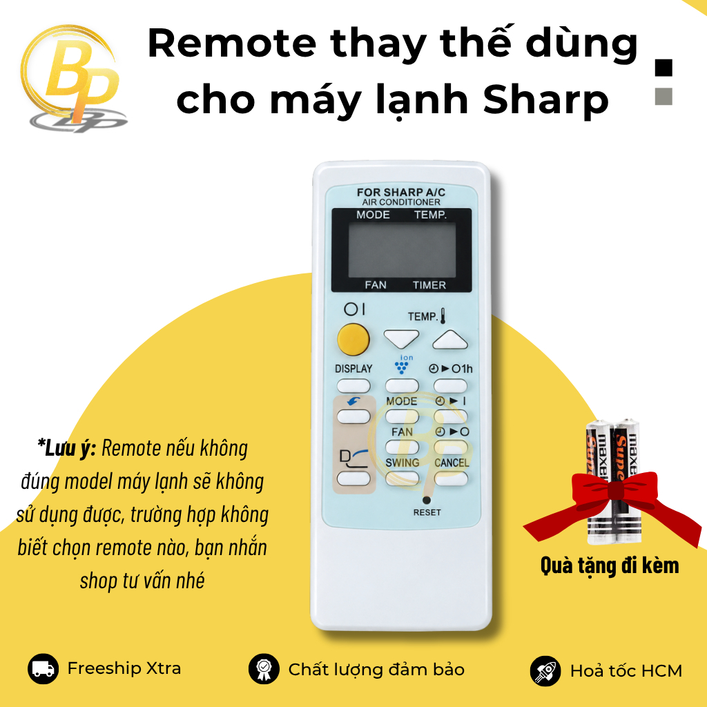 Remote máy lạnh SHARP - Điều khiển điều hoà SHARP - Remote điều hòa  SHARP