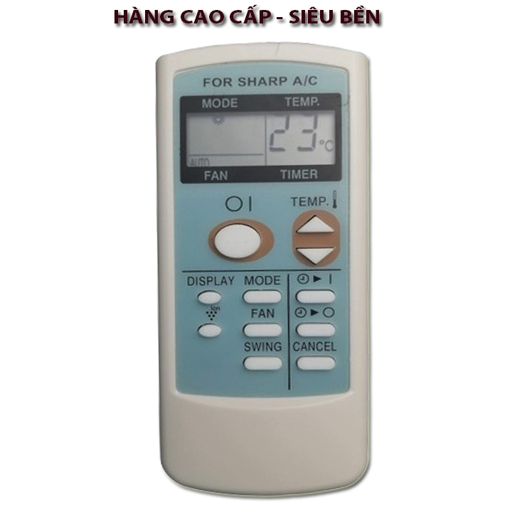 Điều khiển Dùng Cho điều hòa Sharp 1 chiều (Sharp Xanh)-Remote thay thế cho máy lạnh Sharp