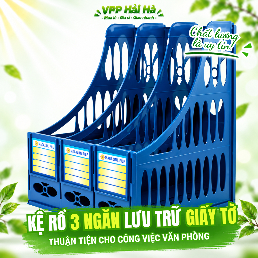 Kệ rổ 3 ngăn Lưu Trữ Giấy Tờ