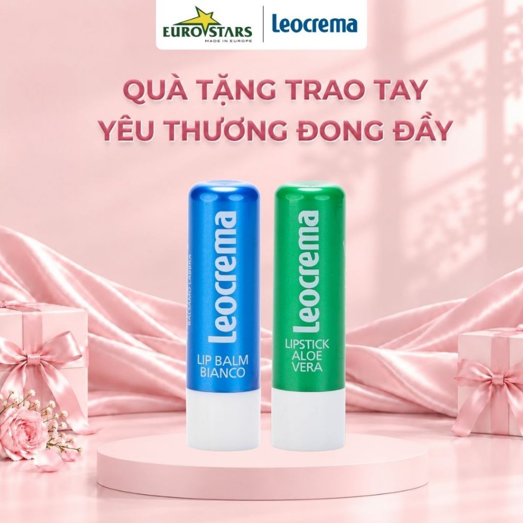 Son dưỡng môi LEOCREMA 5.5g Nhập Khẩu Chính Hãng Ý - Cấp Ẩm Sâu, Dưỡng Mềm Mịn, Lành Tính Cho Mội Loại Da
