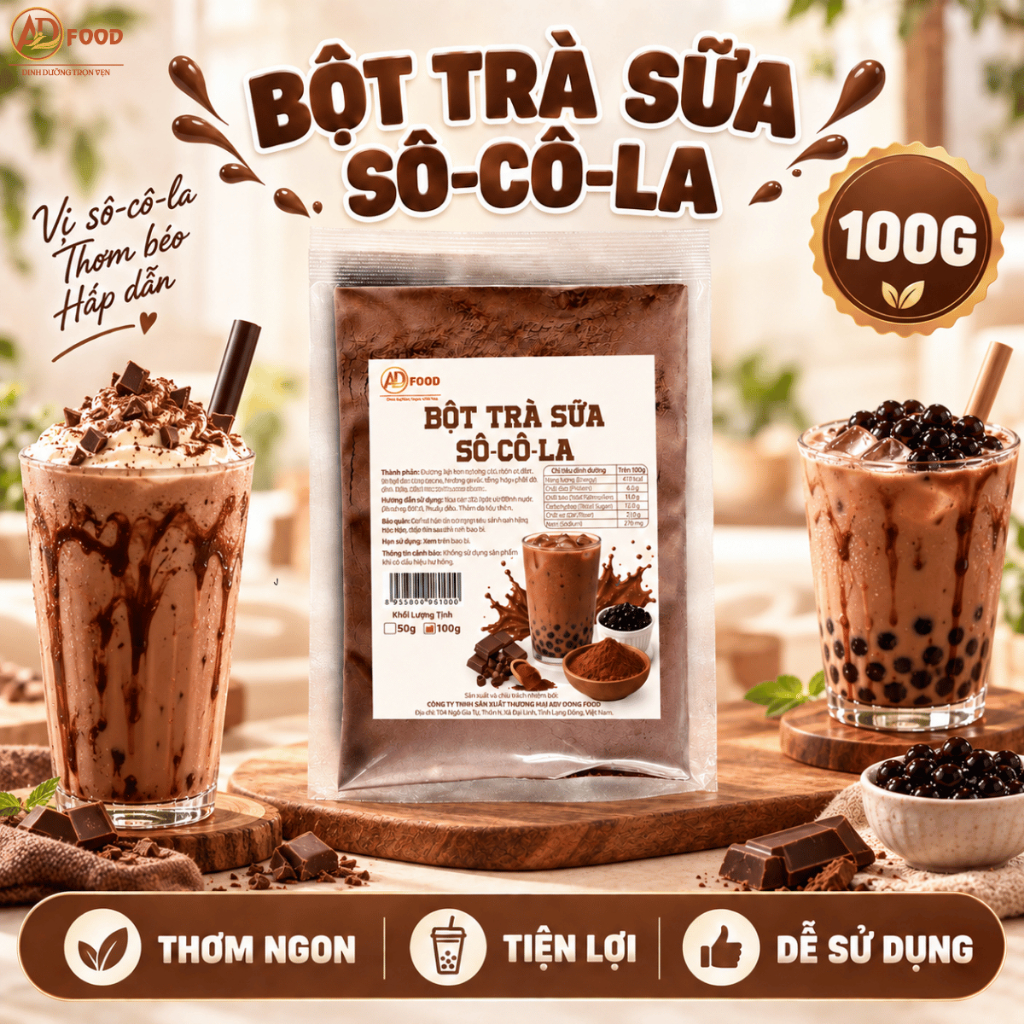100g Bột Sô-cô-la dùng pha trà sữa