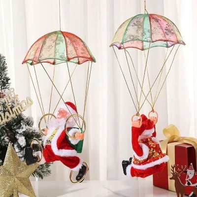 (HÀNG LOẠI 1) Ông già Noel nhảy dù có đèn có nhạc vui nhộn, quà tặng, trang trí Giáng Sinh - Mẫu mới hot 2026