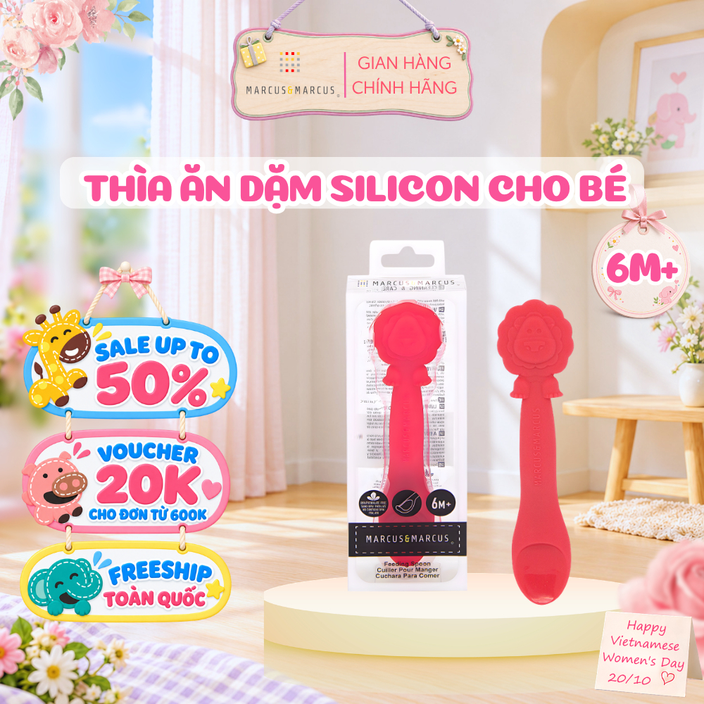 Thìa Ăn Dặm Silicon Cho Bé Marcus & Marcus - Marcus