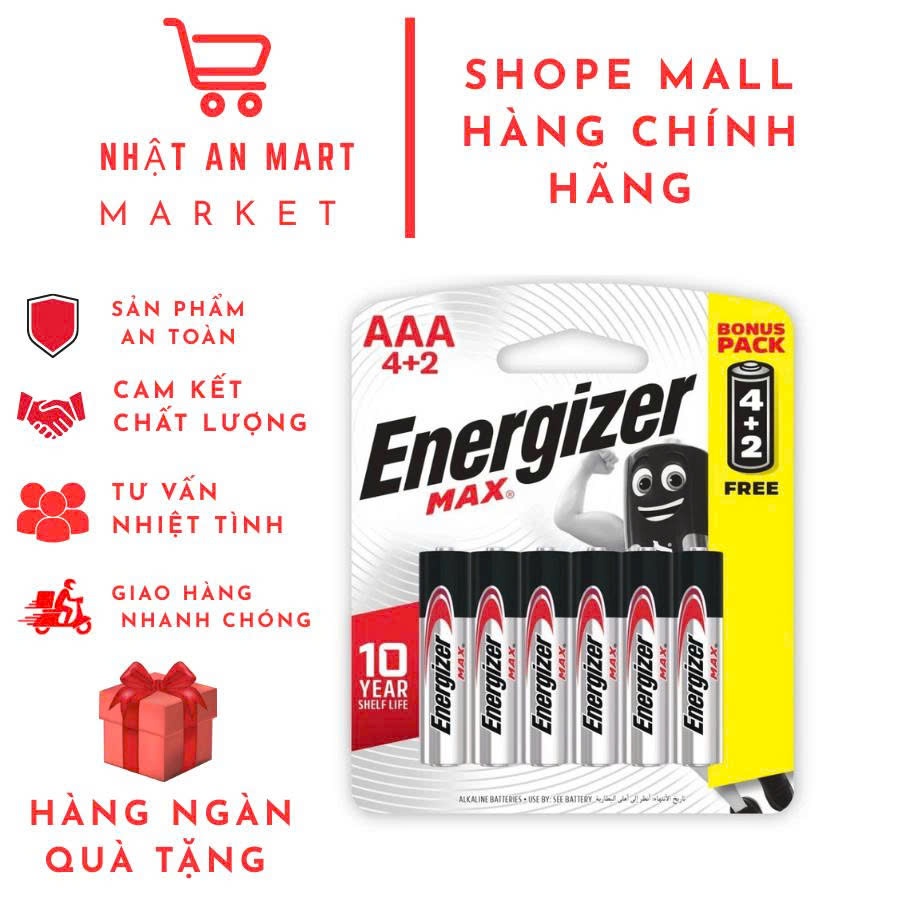 Pin Energizer Max AAA E92 BP4+2