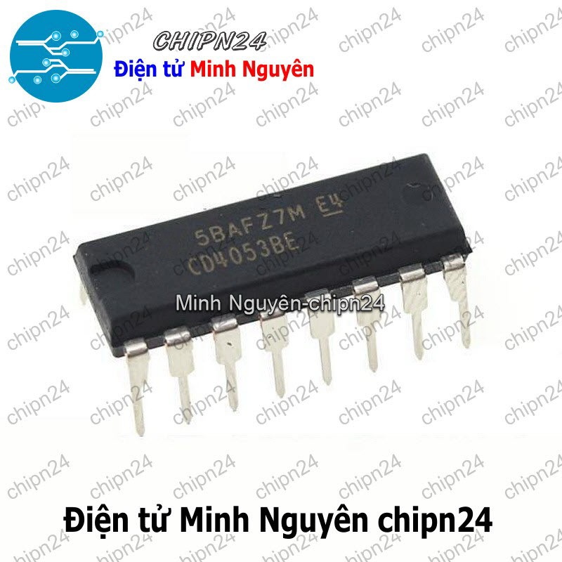 [3 con] (DIP) IC CD4053 DIP-16 (CD4053BE) (IC đa hợp và giải đa hợp 2 kênh tương tự)