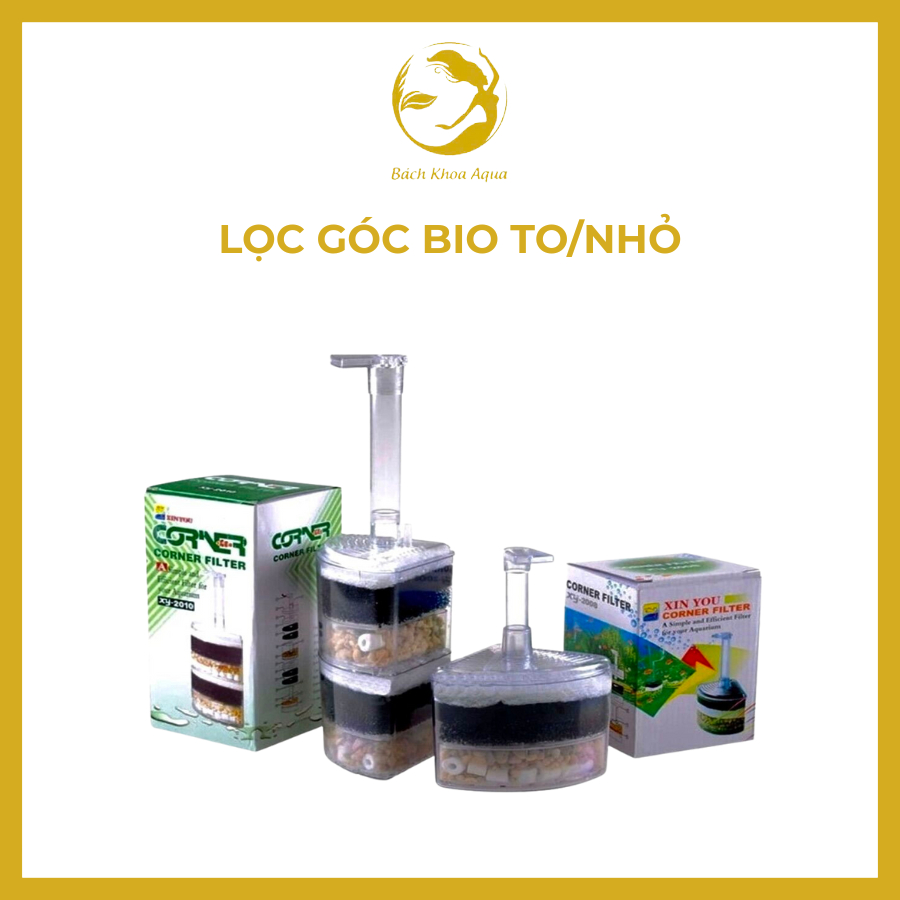 Lọc góc Bio loại to/ nhỏ - Nhỏ gọn, phù hợp với bể thủy sinh nhỏ