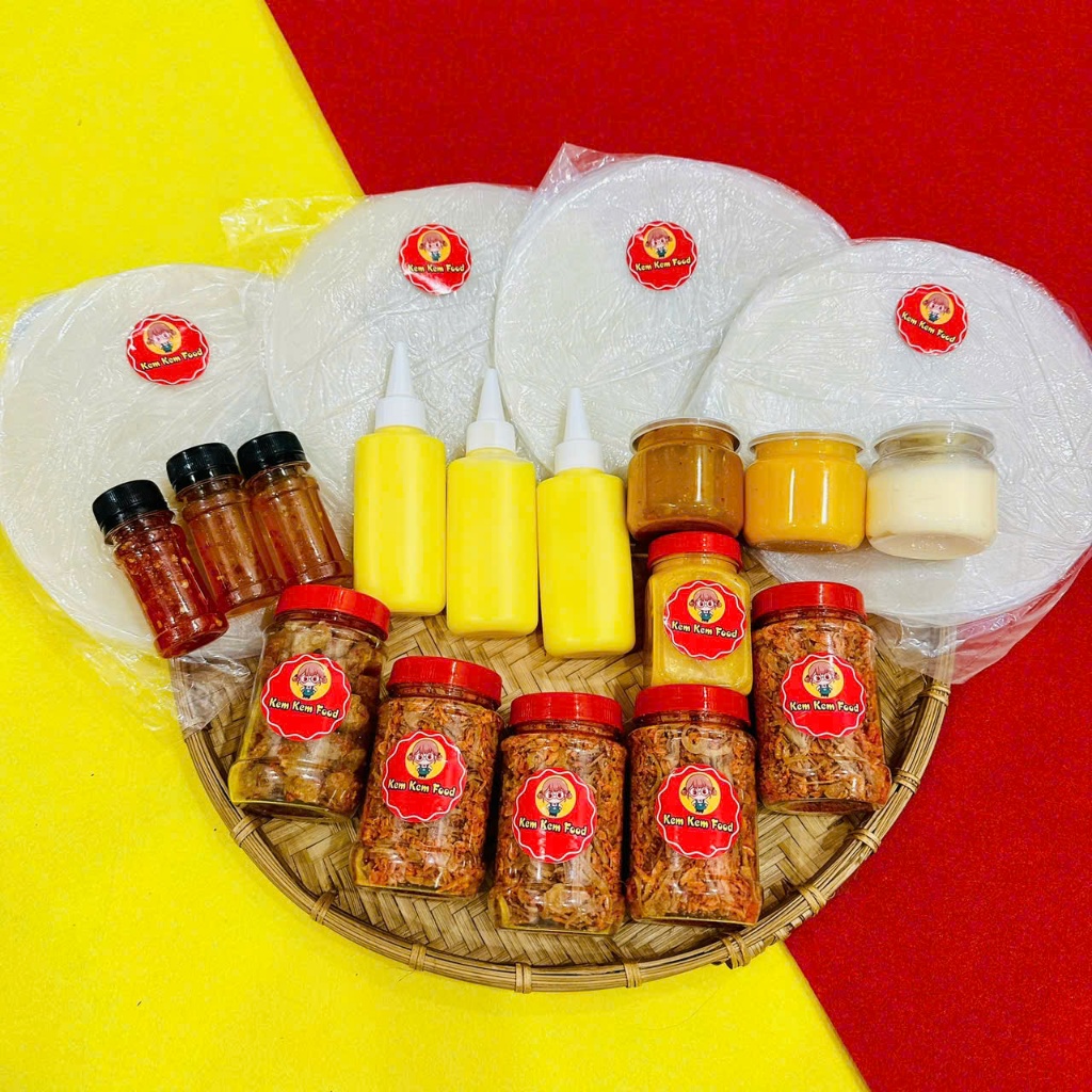 Combo Bánh Tráng Phơi Sương FULL VỊ Sốt Phô Mai Trứng Muối KEMKEMFOOD+ Muối Béo (FREESHIP)