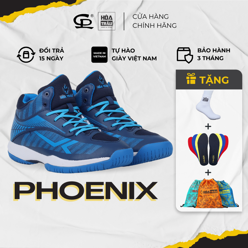 Giày Bóng Chuyền Hỏa Trâu Phoenix chuyên nghiệp, cao cấp, êm ái cho đôi chân trong mọi chuyển động.