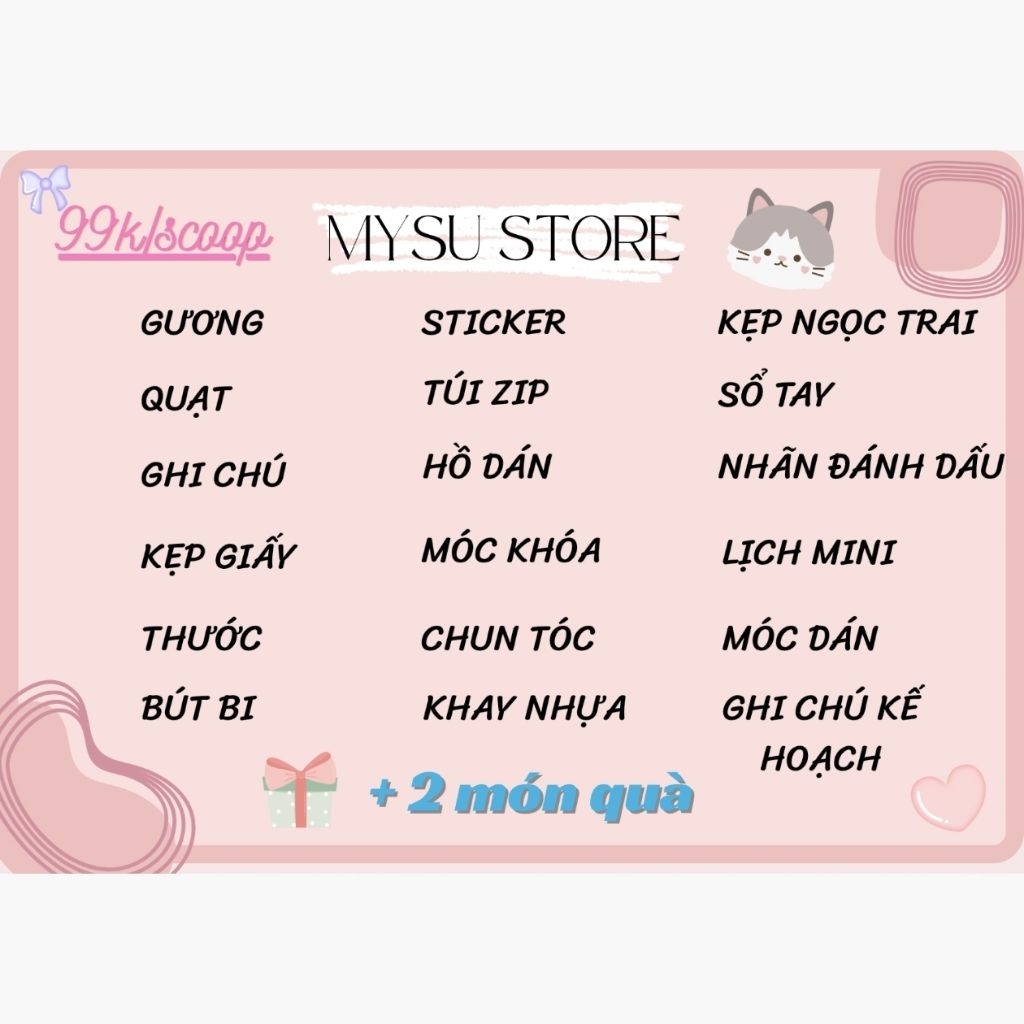 Combo Mystery Scoop Set Quà Tặng Sinh Nhật Trung Thu Giáng Sinh Tết Back To School Mừng Năm Học Mới