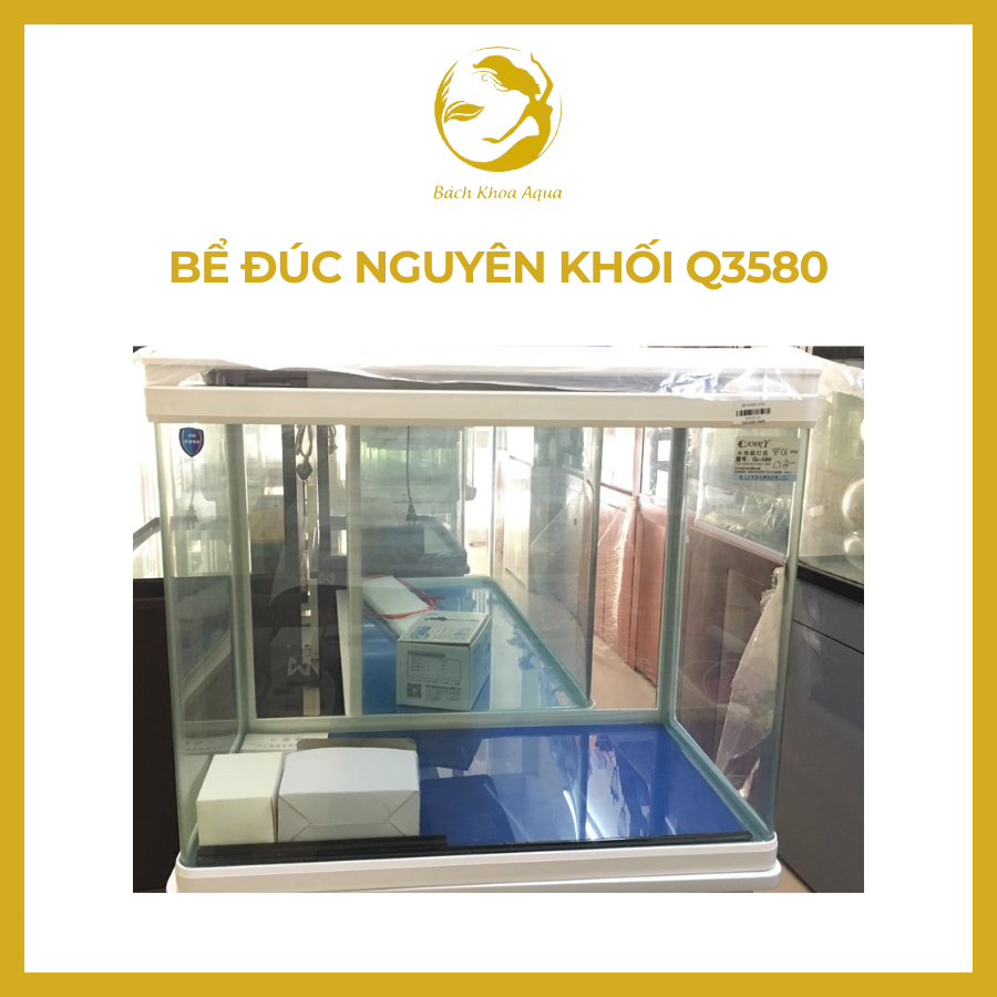 Bể đúc nguyên khối Q3580 - sẵn hệ thống đèn, lọc, sủi bể cá