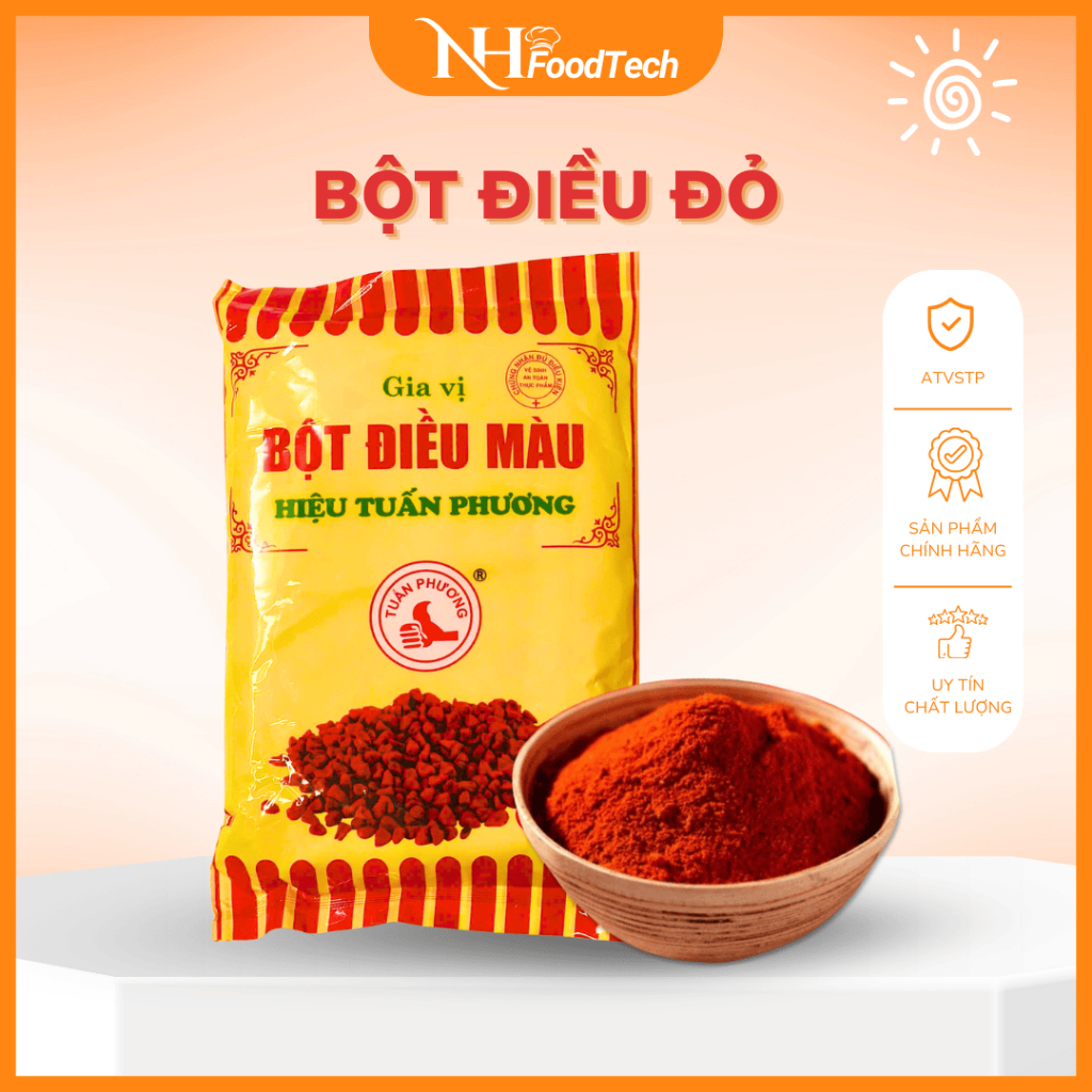 Bột Điều Đỏ, Bột Điều Màu Tuấn Phương Tách Lẻ [100gr, 200gr, 300gr ]