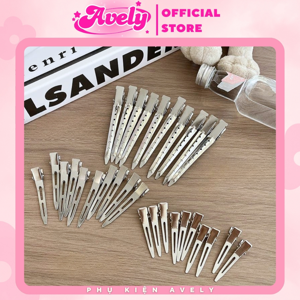 COMBO 10 Kẹp Vịt Cố Định Tóc Mái Tiện Lợi Dành Cho Nữ, Kẹp Tóc Mỏ Vịt Bằng Kim Loại - AVELY Store