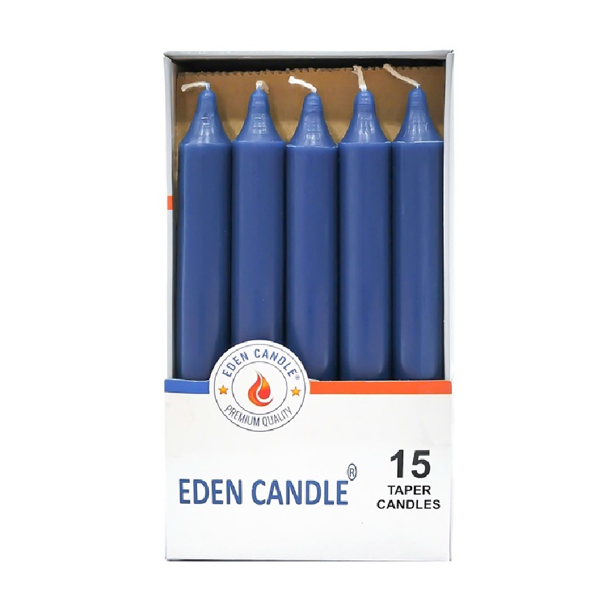 Hộp 15 nến thơm thẳng Eden Candle FTRAMART EDC2317 cao 15cm (Xanh navy)