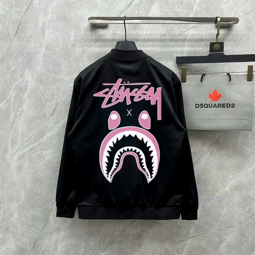 Áo khoác Gió bomber Hot In Họa Tiết Chữ Hình Miệng Cá Mập Siêu Đẹp Dành Cho cả Nam và Nữ Hottrend 2025 [G09]