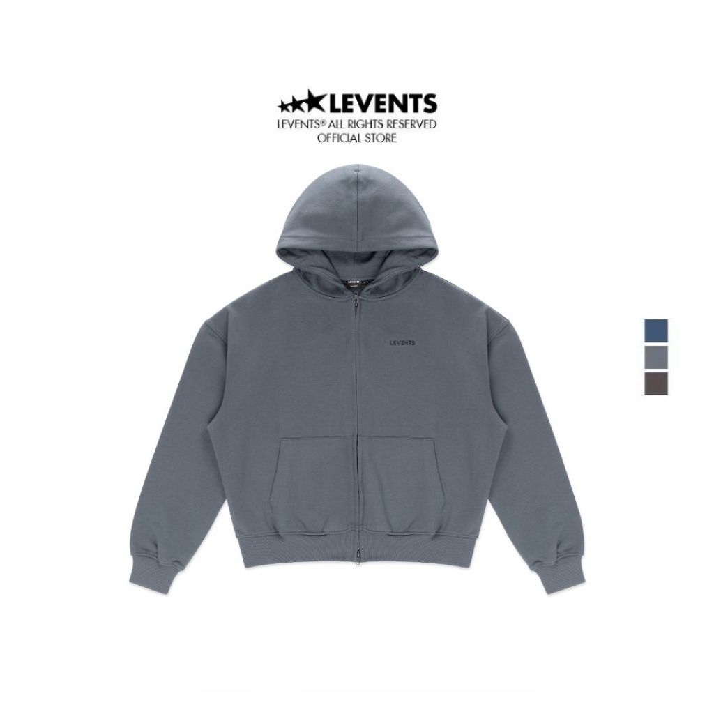 Áo Zipper Hoodie Levents Classic Boxy 2.0 Extra Color Chất Nỉ Chân Cua Unisex
