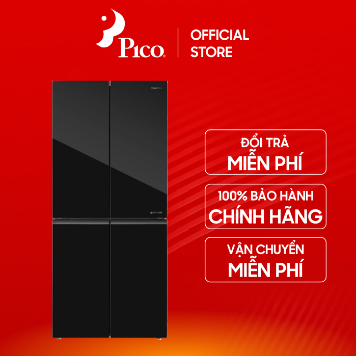 Tủ lạnh Multi Door Hisense RQ559N4EBU inverter 4 cửa 427 lít, mặt kính đen