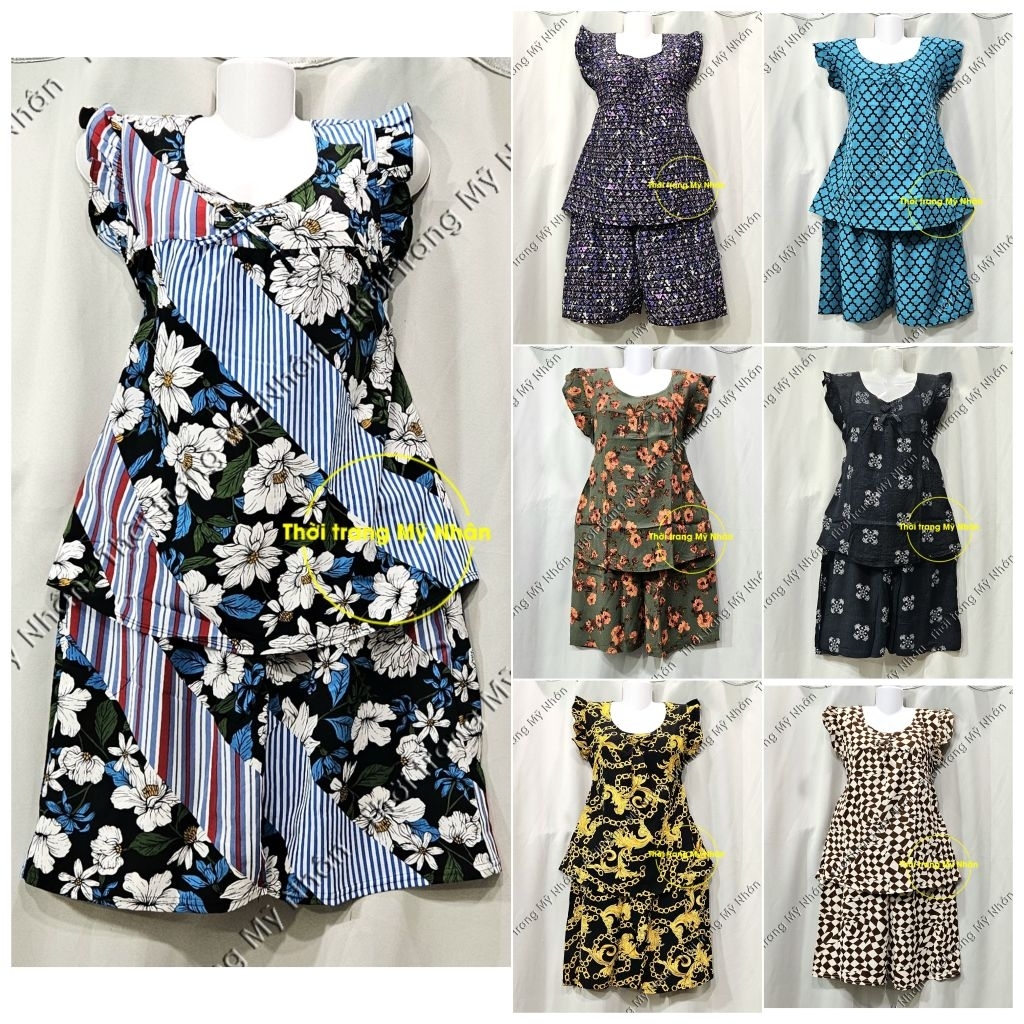 Đồ bộ mặc nhà đùi lụa giá rẻ