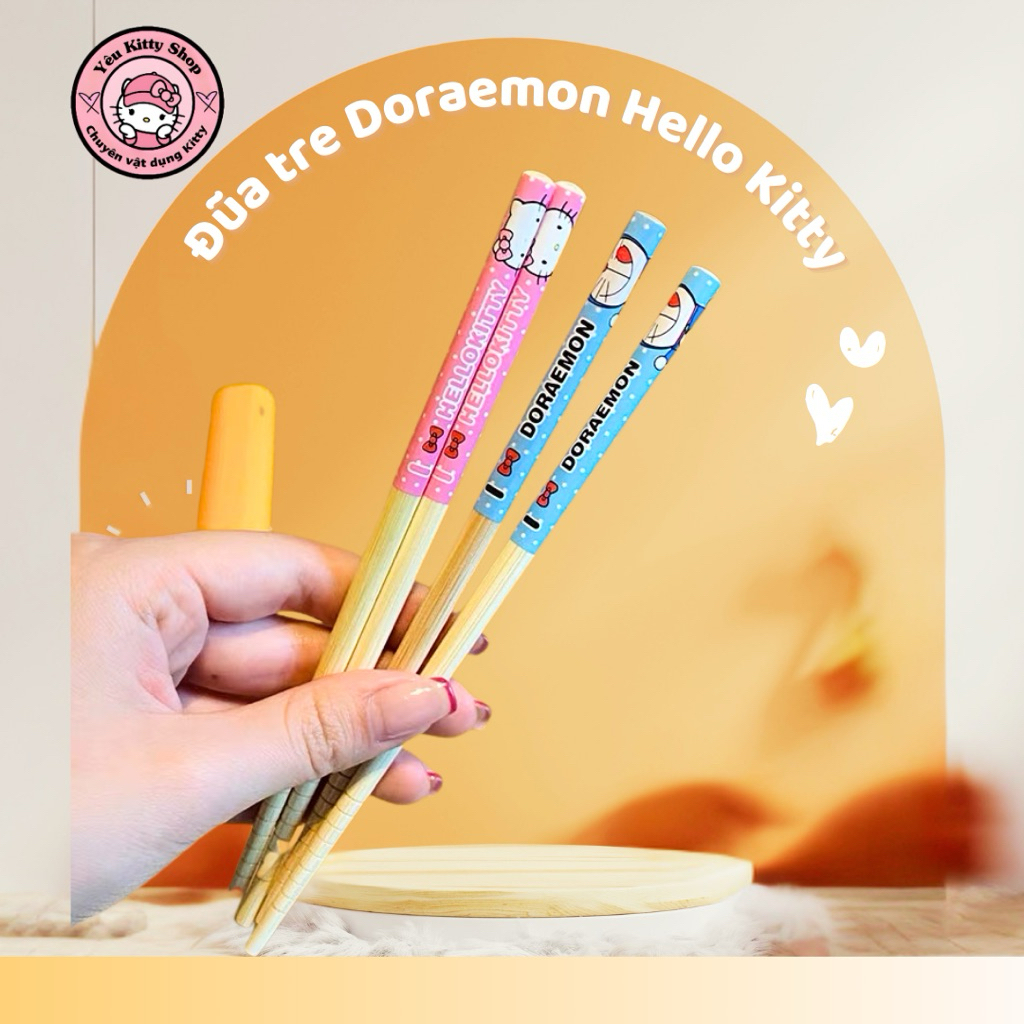 ĐŨA TRE HELLO KITTY DORAEMON (1 ĐÔI)