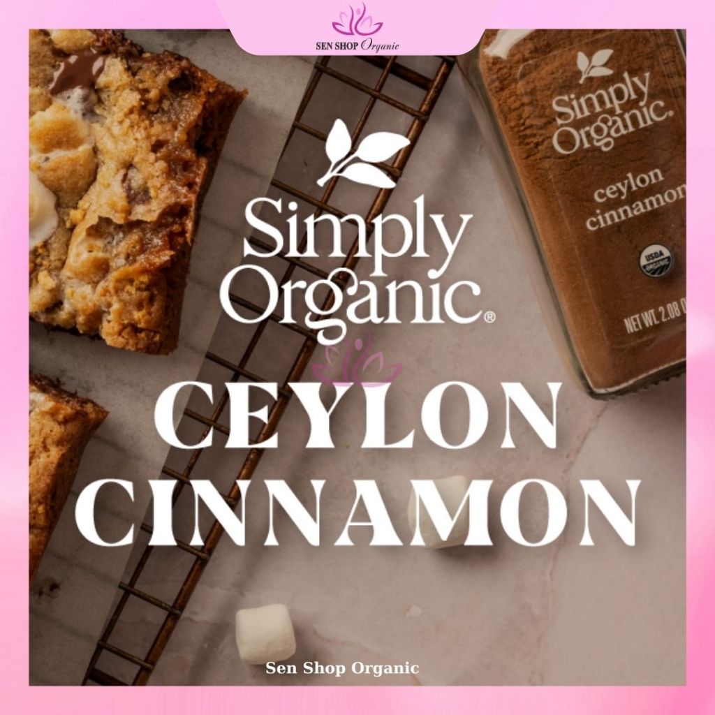 Bột quế Ceylon hữu cơ Simply Organic (Organic Ceylon Powder) - 69gr