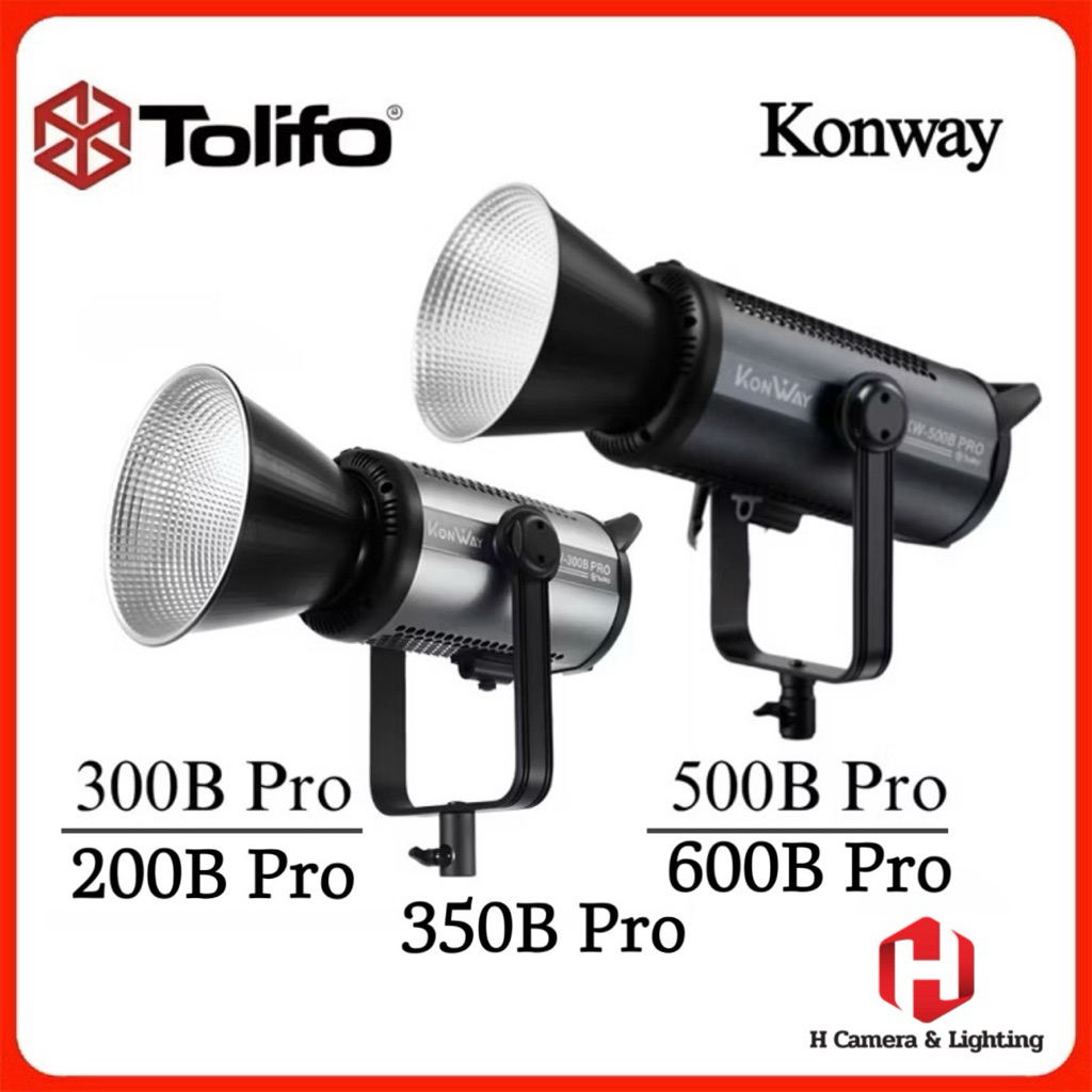 Đèn Tolifo Konway 200B Pro, 300B Pro, Tolifo KW 500B Pro, X350 Lite, X500B Pro, X600B Pro Đèn Led Bi-Color 2700k-6500k