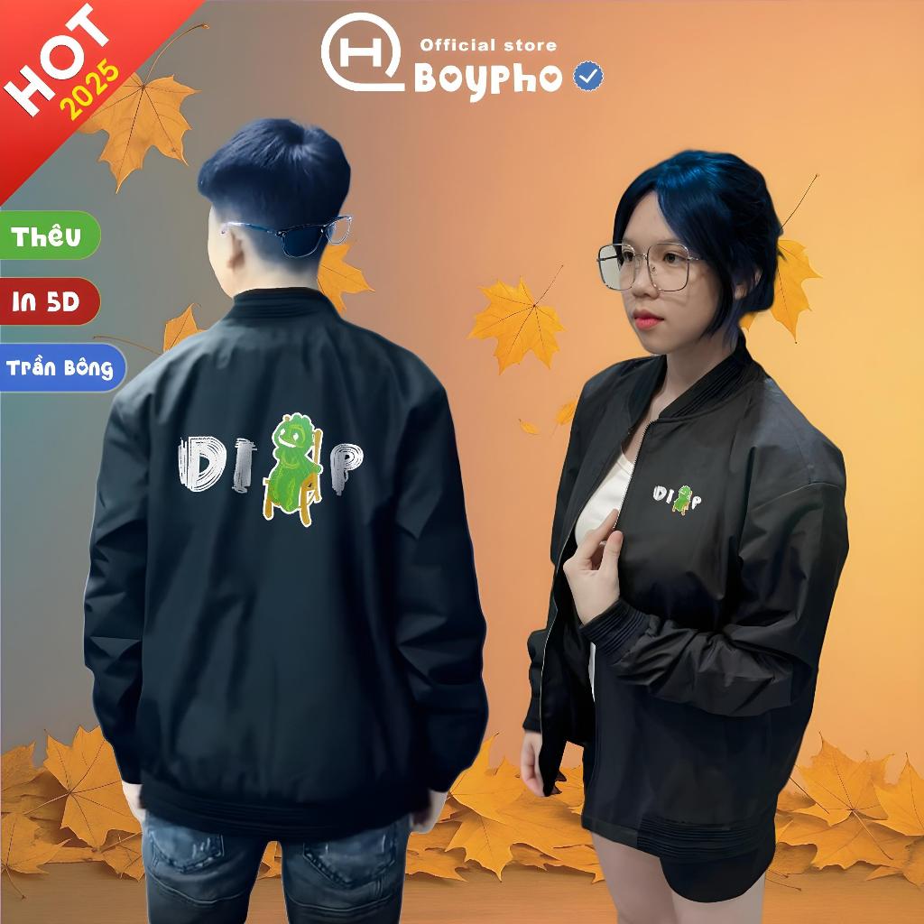 Áo khoác gió 2 lớp KHỦNG LONG full thêu mẫu mới 2025 Menwear Jacket Top qhboypho