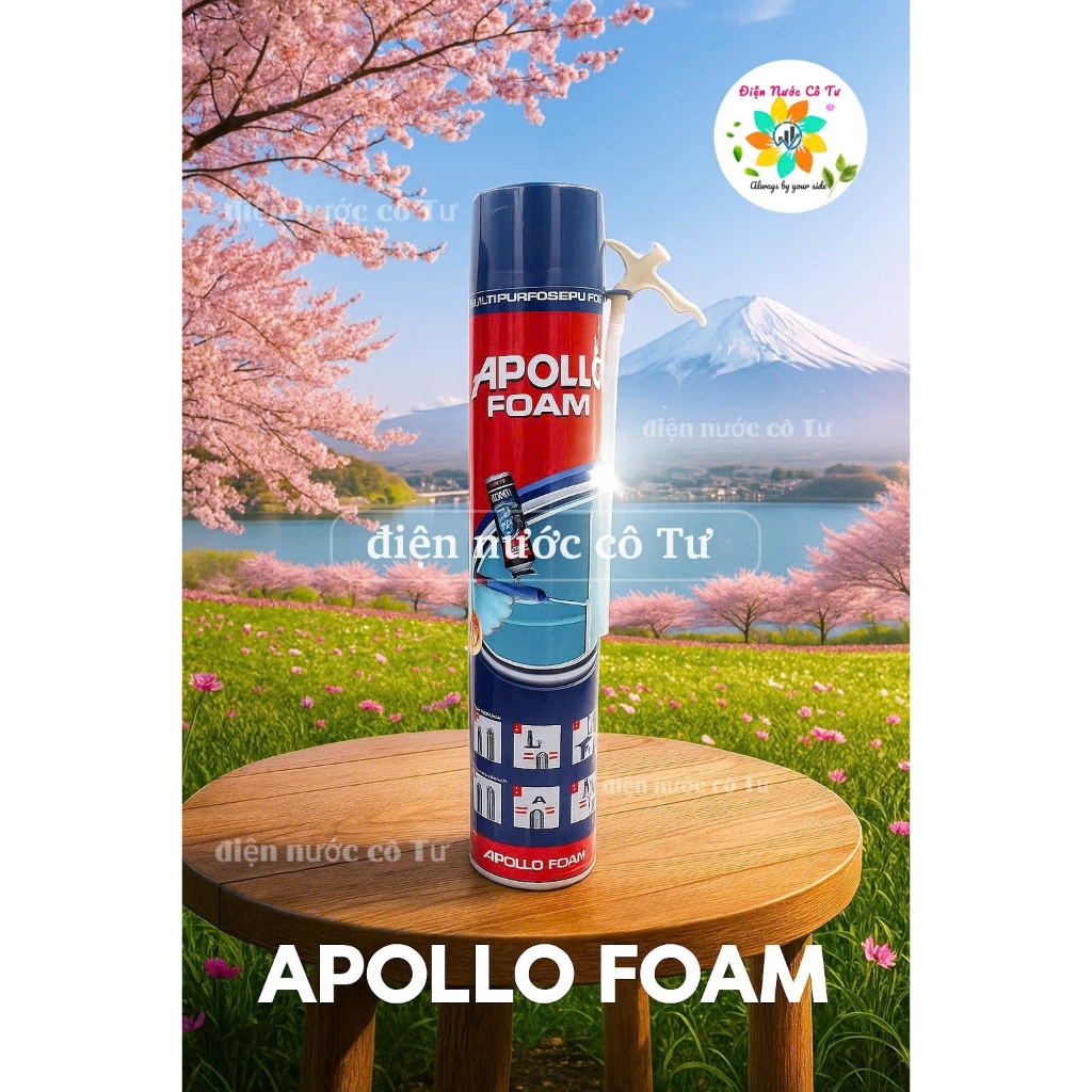 (SALE nghỉ bán)  4 chai Keo Silicone Apollo - Foam bọt nở Apollo - Foam trám khe hở cho cửa đi, cửa lùa, cửa sổ