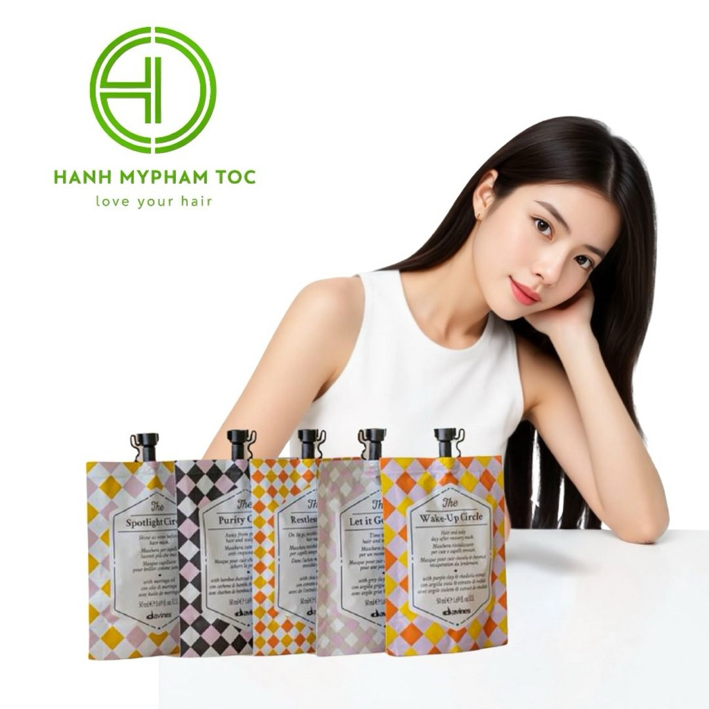 MẶT NẠ HẤP DAVINES CIRCLE SIÊU MƯỢT BÓNG SPOTLIGHT, PHỤC HỒI RENAISSANCE 50ML