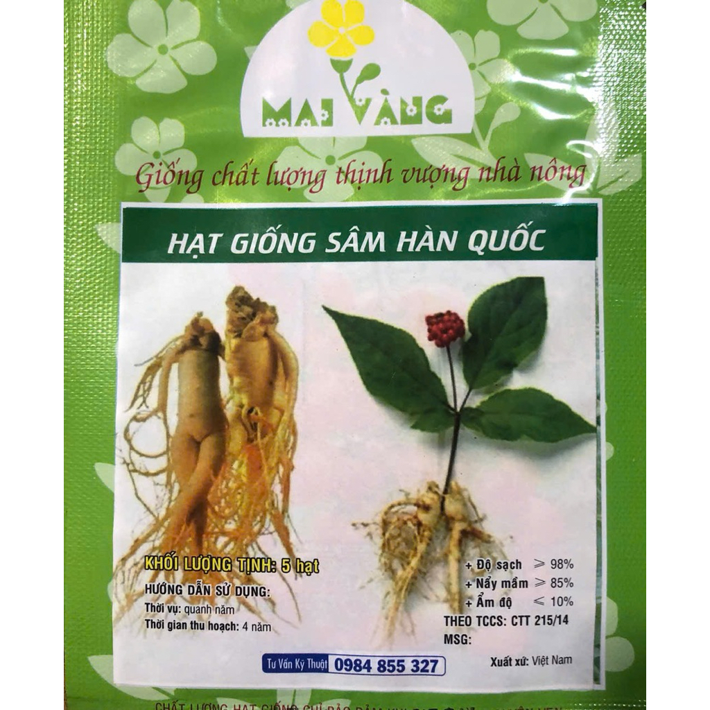 HẠT GIỐNG SÂM HÀN QUỐC