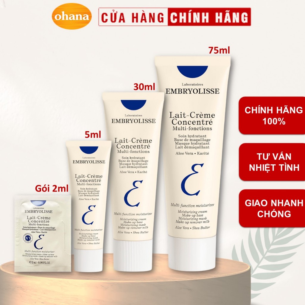 Kem Dưỡng Ẩm, Sáng Bóng, Siêu Phục Hồi Da Embryolisse Lait Creme Concentre (2ml/30ml/75ml)