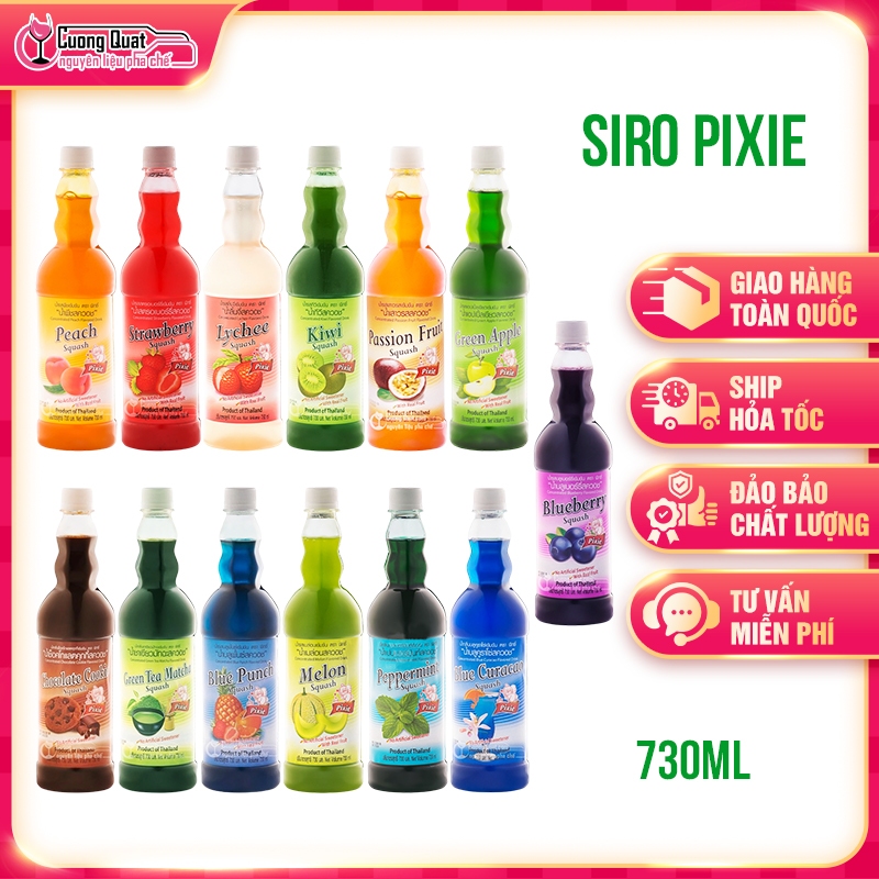 Siro Trái Cây Pixie Thái Lan 730ml –  Cường Quật – Đủ nguyên liệu, chuẩn vị kinh doanh