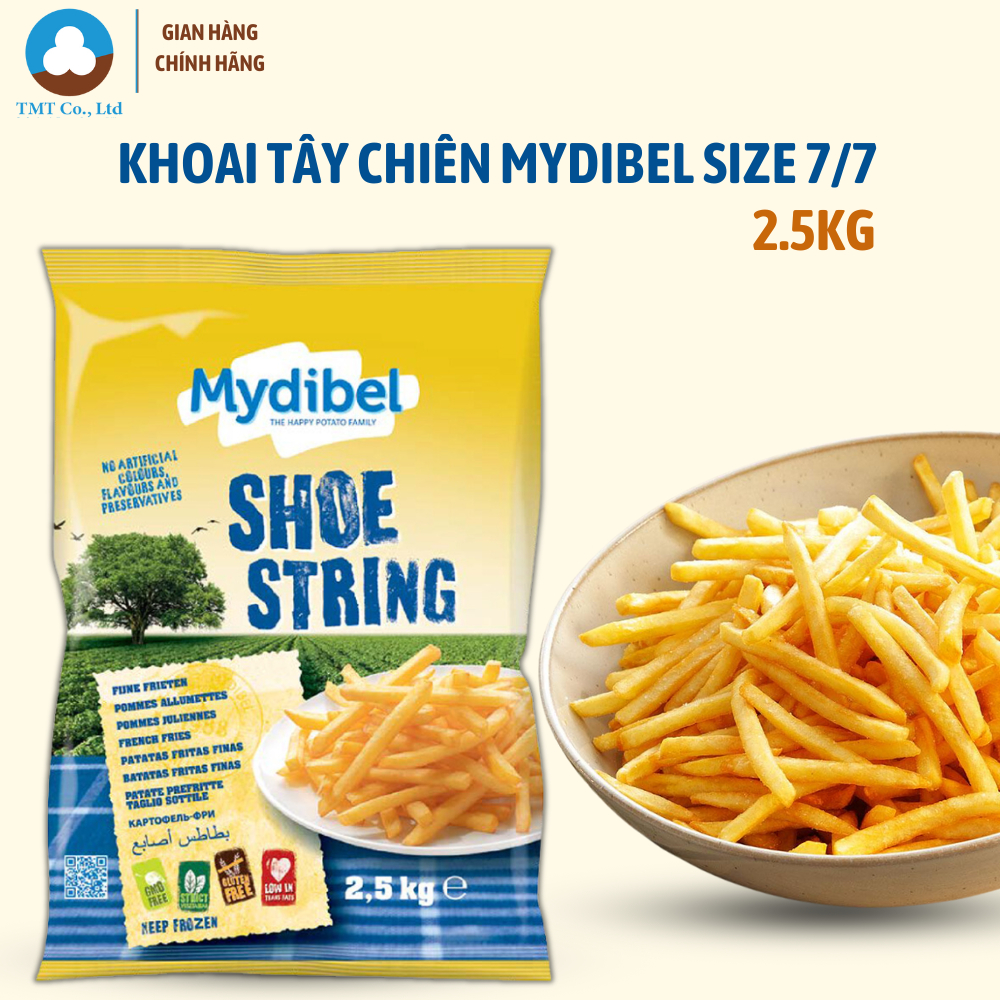Khoai tây chiên đông lạnh Mydibel Shoe String size 7/7mm