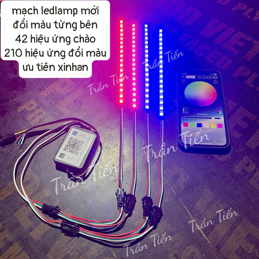 Mạch audi LEDlamp mới nhất (42 hiệu ứng chào) đổi màu từng bên