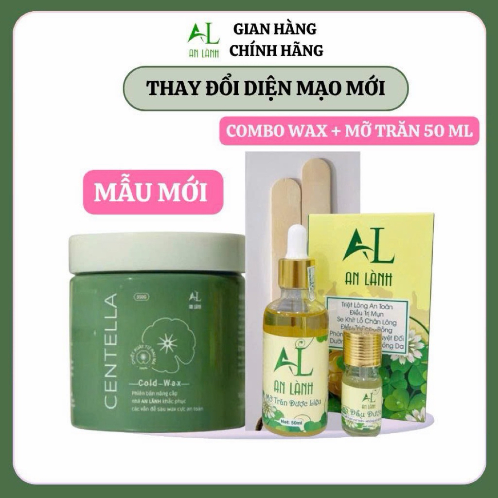 Combo Triệt Lông Vĩnh Viễn An Lành [1wax+1 mỡ trăng+1 tinh dầu dược liệu+ 50 giấy & 2 que gỗ ]- handmade
