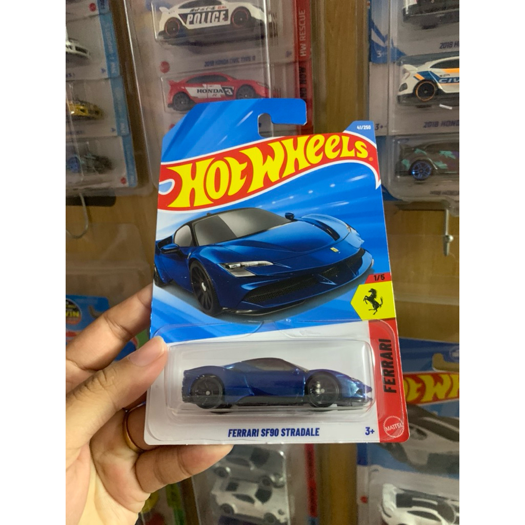 Xe Mô Hình Hot Wheels FERRARI SF90 STRADALE Xanh