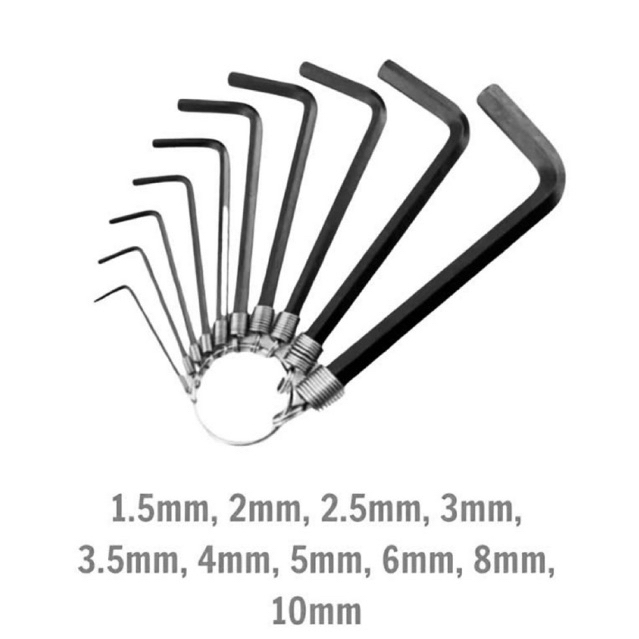Bộ Lục Giác Mini 8 cây hoặc 10 cây (1.5mm đến 10mm)