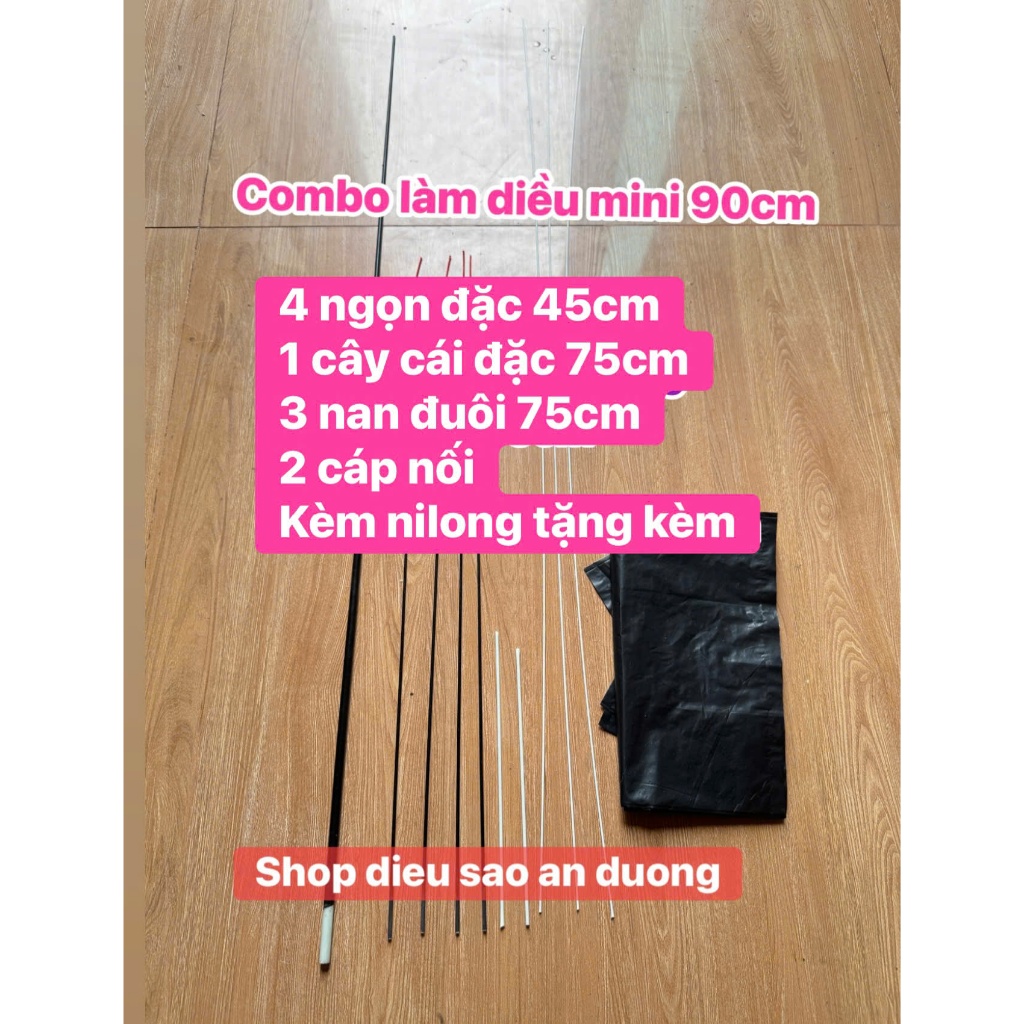 Combo làm diều mini 90cm rẻ vô địch, làm mọi loại dáng diều