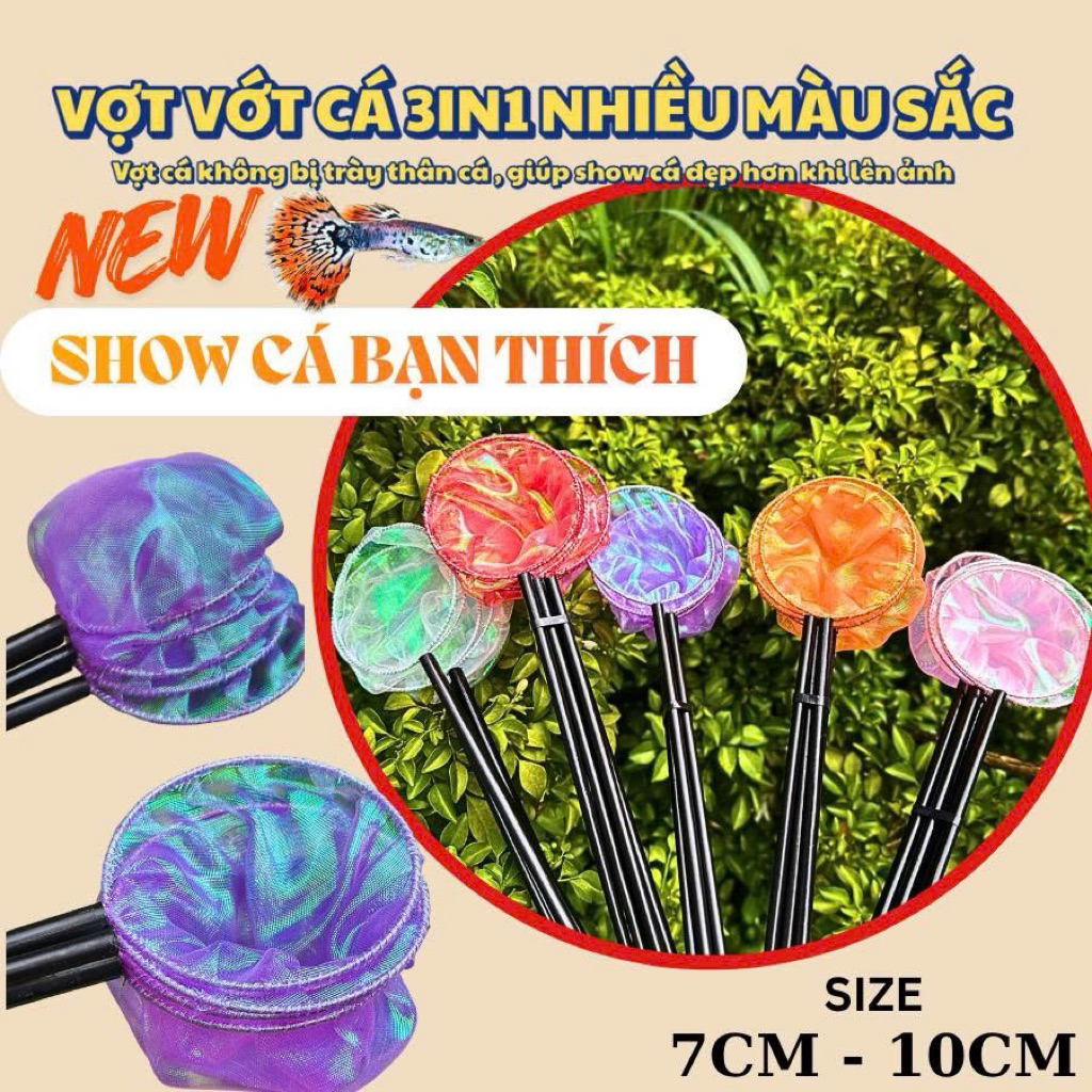 Vợt Cá Cảnh , Tép 3in1 – Tiện dụng & Đa năng cho người chơi cá cảnh ( Màu ngẫu nhiên )