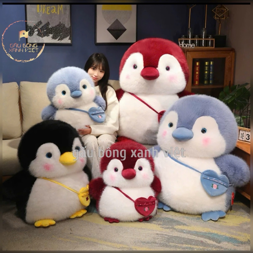 [ Hàng xưởng ] Gấu bông chim cánh cụt lông kim chồn , đầy đủ size màu, thú nhồi bông chim cánh cụt