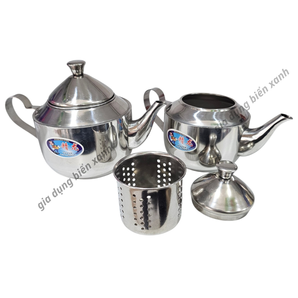 Bình trà inox có lõi lọc sâu cao cấp, dung tích 500ml 600ml - Ấm pha trà inox có lõi lọc